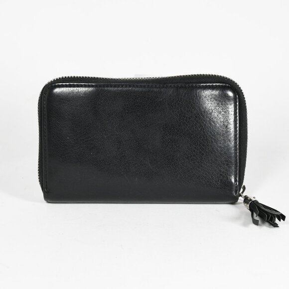 Gucci Soho Black Leather Studded Zip Wallet with Logo Detail - Picture 4 of 14